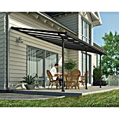Solid Elements Marquesina adosada (Profundidad: 3 m, An x Al: 5,46 x 2,1 m, Gris antracita)