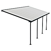Solid Elements Marquesina adosada (Profundidad: 3 m, An x Al: 6,1 x 2,1 m, Gris antracita)