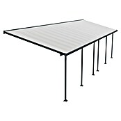 Solid Elements Marquesina adosada (Profundidad: 3 m, An x Al: 9,71 x 2,1 m, Gris antracita)
