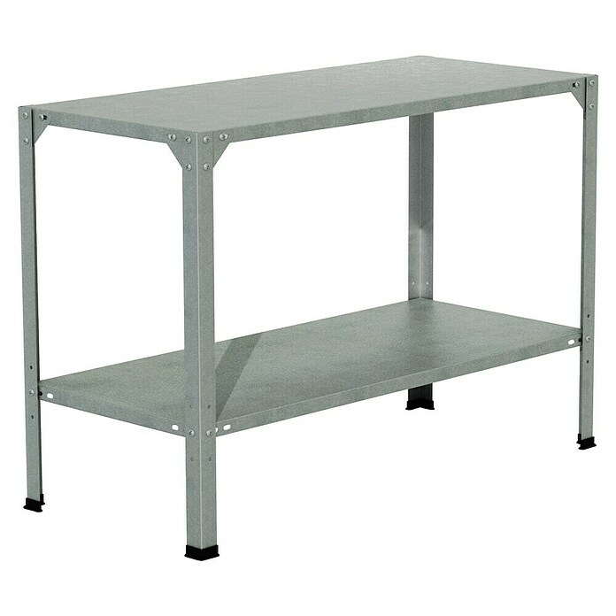 Palram Mesa auxiliar para invernadero (114 x 50 x 80 cm, Acero, Inoxidable)