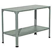 Palram Mesa auxiliar para invernadero (114 x 50 x 80 cm, Acero, Inoxidable)