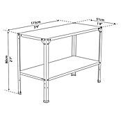 Palram Gewächshaus-Mehrzwecktisch (114 x 50 x 80 cm, Stahl, Rostfrei)