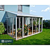 Palram Porche acristalado (An x Pr x Al: 4,25 x 3 m x 3,1 m, Blanco tráfico)