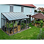 Palram Porche acristalado (An x Pr x Al: 4,25 x 3 m x 3,1 m, Gris antracita)