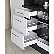 Respekta Premium Composición de cocina (Ancho: 300 cm, Con dispositivos eléctricos, Blanco de alto brillo)