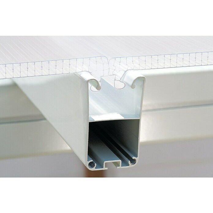 Palram Porche acristalado (An x Pr x Al: 4,25 x 4 m x 3,1 m, Blanco tráfico)