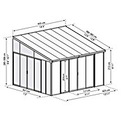 Palram Wintergarten San Remo (B x T x H: 4,25 x 4 m x 3,1 m, Verkehrsweiß)