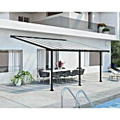 Palram Marquesina adosada (Profundidad: 3 m, An x Al: 5,46 x 2,1 m, Gris antracita)