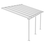 Palram Marquesina adosada (Profundidad: 3 m, An x Al: 4,25 x 2,1 m, Blanco tráfico)