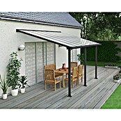 Palram Marquesina adosada (Profundidad: 3 m, An x Al: 4,25 x 2,1 m, Gris antracita)