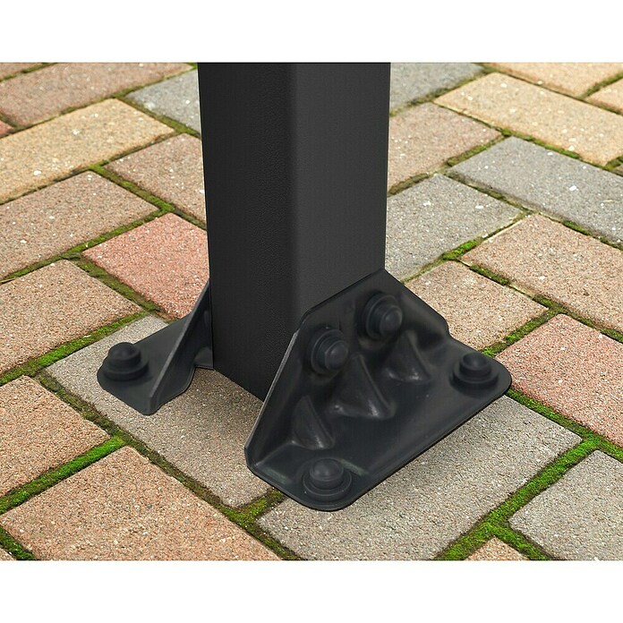Palram Marquesina adosada (Profundidad: 3 m, An x Al: 9,71 x 2,1 m, Gris antracita)