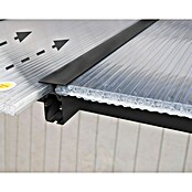 Palram Marquesina adosada (Profundidad: 3 m, An x Al: 9,71 x 2,1 m, Gris antracita)
