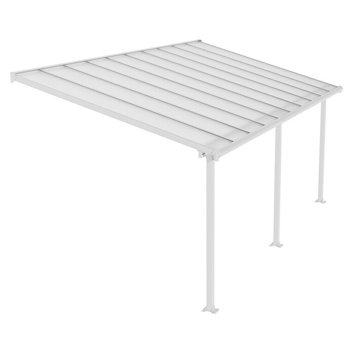 Palram Terrassenüberdachung Olympia (Tiefe: 3 m, B x H: 6,1 x 2,1 m, Verkehrsweiß)
