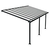 Palram Marquesina adosada (Profundidad: 3 m, An x Al: 6,1 x 2,1 m, Gris antracita)