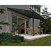 Palram Marquesina adosada (Profundidad: 3 m, An x Al: 6,1 x 2,1 m, Gris antracita)