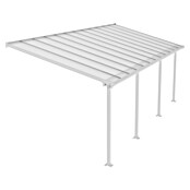 Palram Marquesina adosada (Profundidad: 3 m, An x Al: 7,3 x 2,1 m, Blanco tráfico)