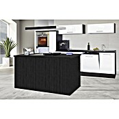 Respekta Premium Inselküche RP310IEWCBO (Breite: 310 cm, Mit Elektrogeräten, Weiß Hochglanz)