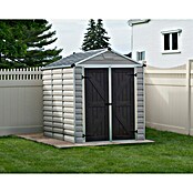 Palram Caseta para jardín (1,85 x 2,3 m, Espesor de pared: 1 mm, Color: Beige/Marrón)
