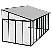 Palram Porche acristalado (An x Pr x Al: 5,46 x 3 m x 3,1 m, Gris antracita)