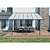 Palram – Canopia Marquesina adosada Sierra (An x Pr: 434 x 299 cm, Antracita, Policarbonato, Gris) | BAUHAUS