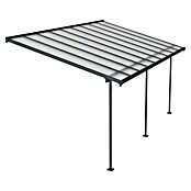 Palram – Canopia Marquesina adosada Sierra (An x Pr: 555 x 299 cm, Antracita, Policarbonato, Gris) | BAUHAUS