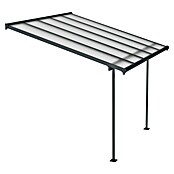 Palram – Canopia Marquesina adosada Sierra (An x Pr: 314 x 299 cm, Antracita, Policarbonato, Gris) | BAUHAUS