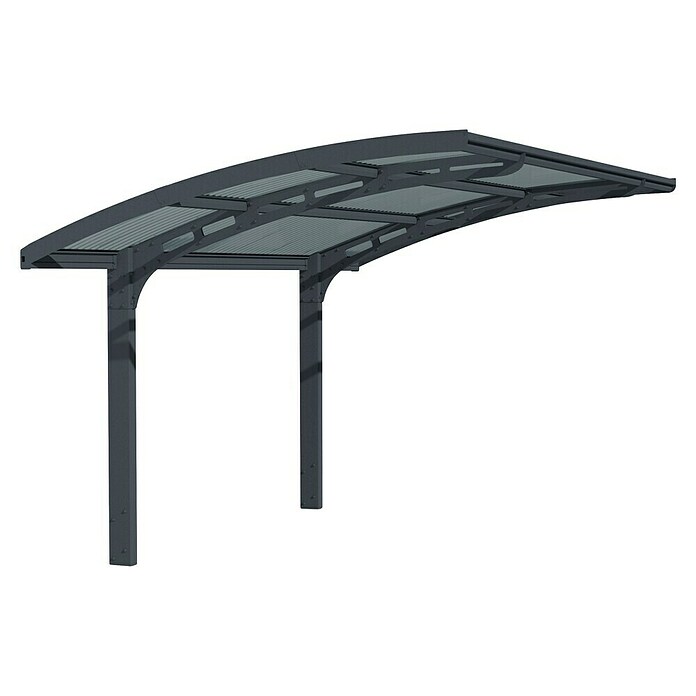 Palram – Canopia Carport Arizona Wave (Medidas ext. (An x Pr): 289 x 495 cm, Carport individual, Gris) | BAUHAUS