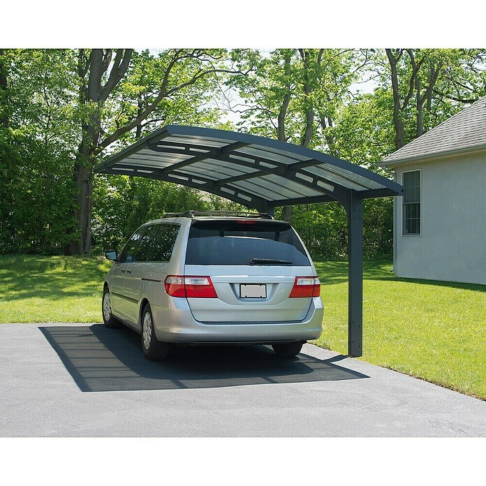 Palram – Canopia Carport Arizona Wave (Medidas ext. (An x Pr): 289 x 495 cm, Carport individual, Gris) | BAUHAUS