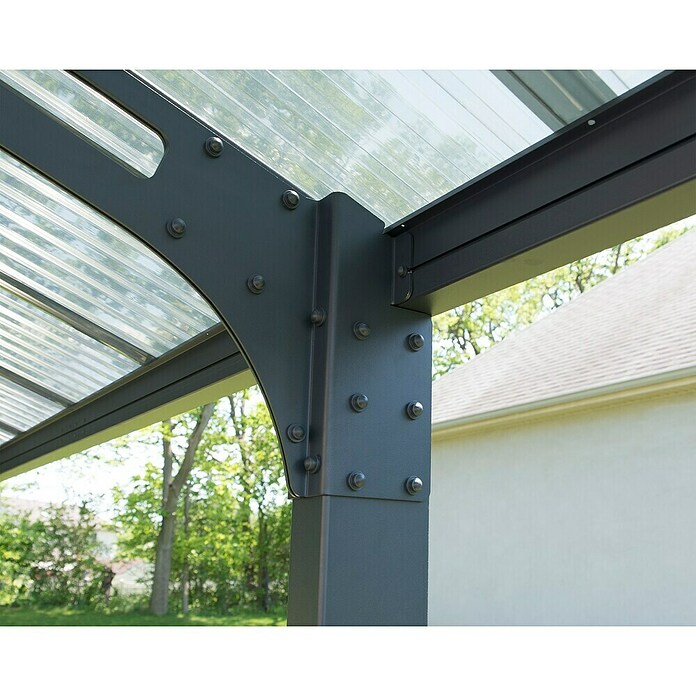 Palram – Canopia Carport Arizona Wave (Medidas ext. (An x Pr): 578 x 495 cm, Carport doble, Antracita) | BAUHAUS