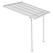 Palram – Canopia Marquesina adosada Sierra (An x Pr: 224,5 x 228 cm, Blanco, Policarbonato, Gris) | BAUHAUS