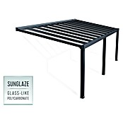 Palram – Canopia Marquesina adosada Stockholm (An x Pr: 740 x 340 cm, Gris antracita, Policarbonato, Transparente) | BAUHAUS