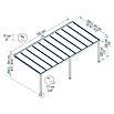 Palram – Canopia Terrassenüberdachung Stockholm (B x T: 740 x 340 cm, Anthrazitgrau, Polycarbonat, Transparent) | BAUHAUS