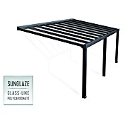 Palram – Canopia Marquesina adosada Stockholm (An x Pr: 660 x 340 cm, Gris antracita, Policarbonato, Transparente) | BAUHAUS