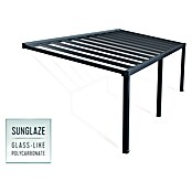 Palram – Canopia Marquesina adosada Stockholm (An x Pr: 810 x 340 cm, Gris antracita, Policarbonato, Transparente) | BAUHAUS