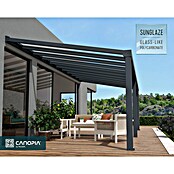 Palram – Canopia Marquesina adosada Stockholm (An x Pr: 810 x 340 cm, Gris antracita, Policarbonato, Transparente) | BAUHAUS