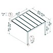 Palram – Canopia Terrassenüberdachung Stockholm (B x T: 368 x 340 cm, Anthrazitgrau, Polycarbonat, Transparent) | BAUHAUS
