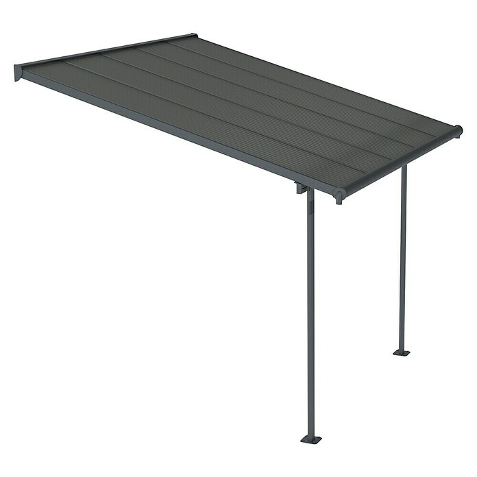 Palram – Canopia Marquesina adosada Capri (An x Pr: 314 x 299 cm, Antracita, Policarbonato, Gris) | BAUHAUS