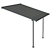 Palram – Canopia Marquesina adosada Capri (An x Pr: 314 x 299 cm, Antracita, Policarbonato, Gris) | BAUHAUS