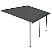 Palram – Canopia Marquesina adosada Capri (An x Pr: 555 x 299 cm, Antracita, Policarbonato, Gris) | BAUHAUS