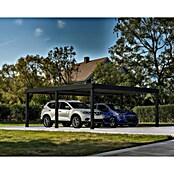 Palram – Canopia Carport Oslo (Medidas ext. (An x Pr): 5,96 x 6,07 m, Negro) | BAUHAUS