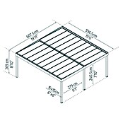 Palram – Canopia Carport Oslo (Medidas ext. (An x Pr): 5,96 x 6,07 m, Negro) | BAUHAUS