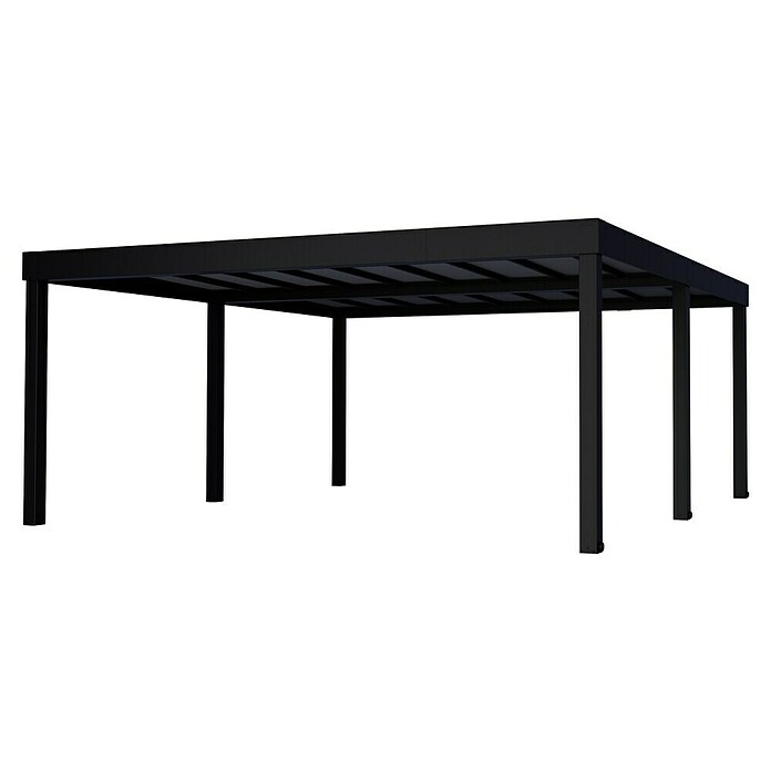 Palram – Canopia Carport Oslo (Medidas ext. (An x Pr): 5,96 x 6,07 m, Negro) | BAUHAUS