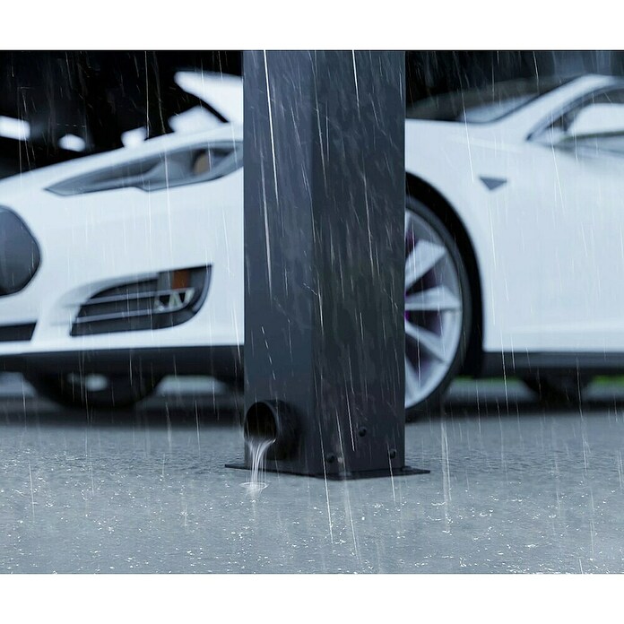 Palram – Canopia Carport Oslo (Medidas ext. (An x Pr): 5,96 x 9,01 m, Negro) | BAUHAUS