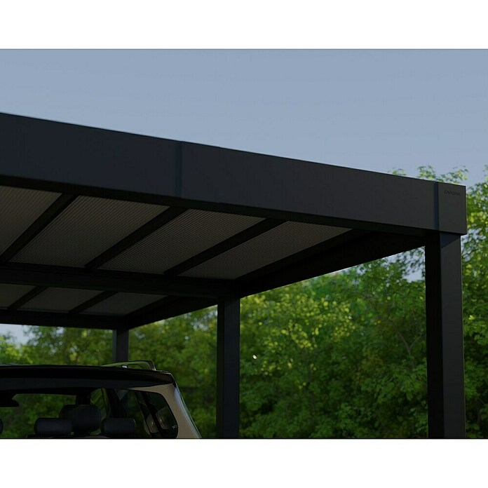 Palram – Canopia Carport Oslo (Medidas ext. (An x Pr): 5,96 x 9,01 m, Negro) | BAUHAUS