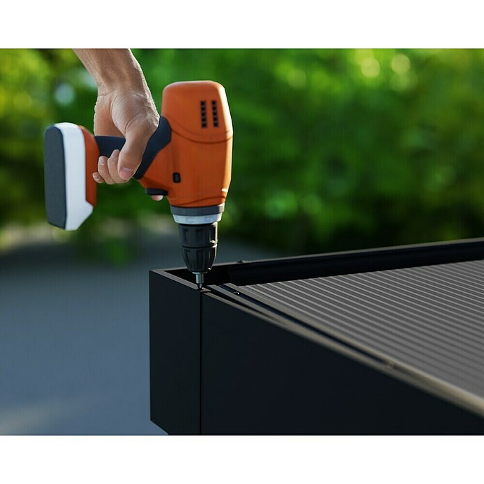 Palram – Canopia Carport Oslo (Medidas ext. (An x Pr): 5,96 x 9,01 m, Negro) | BAUHAUS