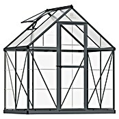 Palram – Canopia Invernadero Hybrid (Medidas ext. (An x Pr): 185 x 126 cm, 0,7 mm, Antracita) | BAUHAUS