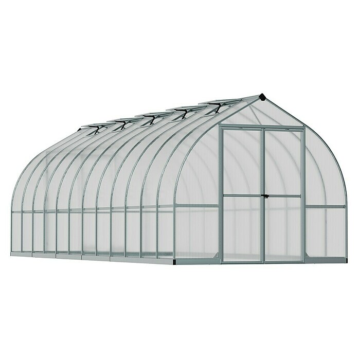 Palram – Canopia Invernadero Bella (Medidas ext. (An x Pr): 244 x 723 cm, 6 mm, Plateado) | BAUHAUS