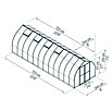 Palram – Canopia Invernadero Bella (Medidas ext. (An x Pr): 244 x 723 cm, 6 mm, Plateado) | BAUHAUS