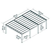 Palram – Canopia Carport Oslo (Medidas ext. (An x Pr): 5,96 x 9,01 m, Negro) | BAUHAUS