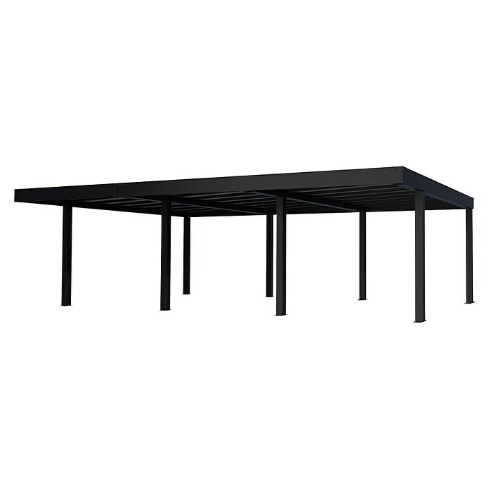 Palram – Canopia Carport Oslo (Medidas ext. (An x Pr): 5,96 x 9,01 m, Negro) | BAUHAUS